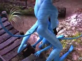 Avatar divinity anal follada por enorme azul putz