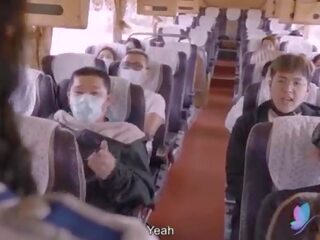 X menovitý video prehliadka autobus s prsnaté ázijské streetwalker pôvodné čánske av dospelé film s angličtina náhradník